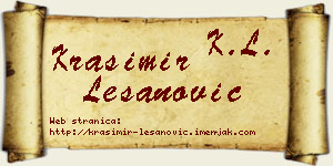 Krasimir Lešanović vizit kartica